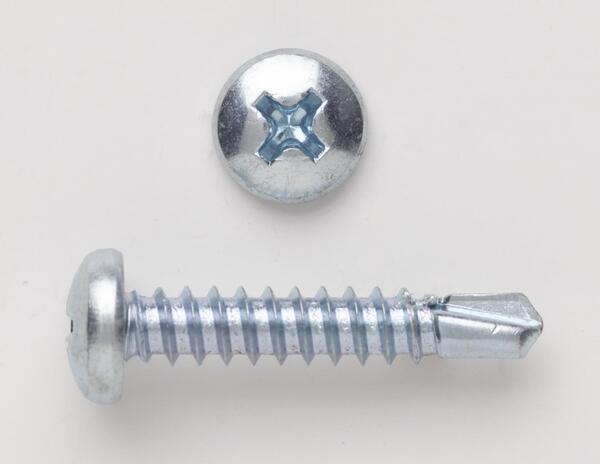 PC812PPT #8 X 1/2 PAN HEAD PHILLIP SELF DRILL SCREW ZINC PLATED